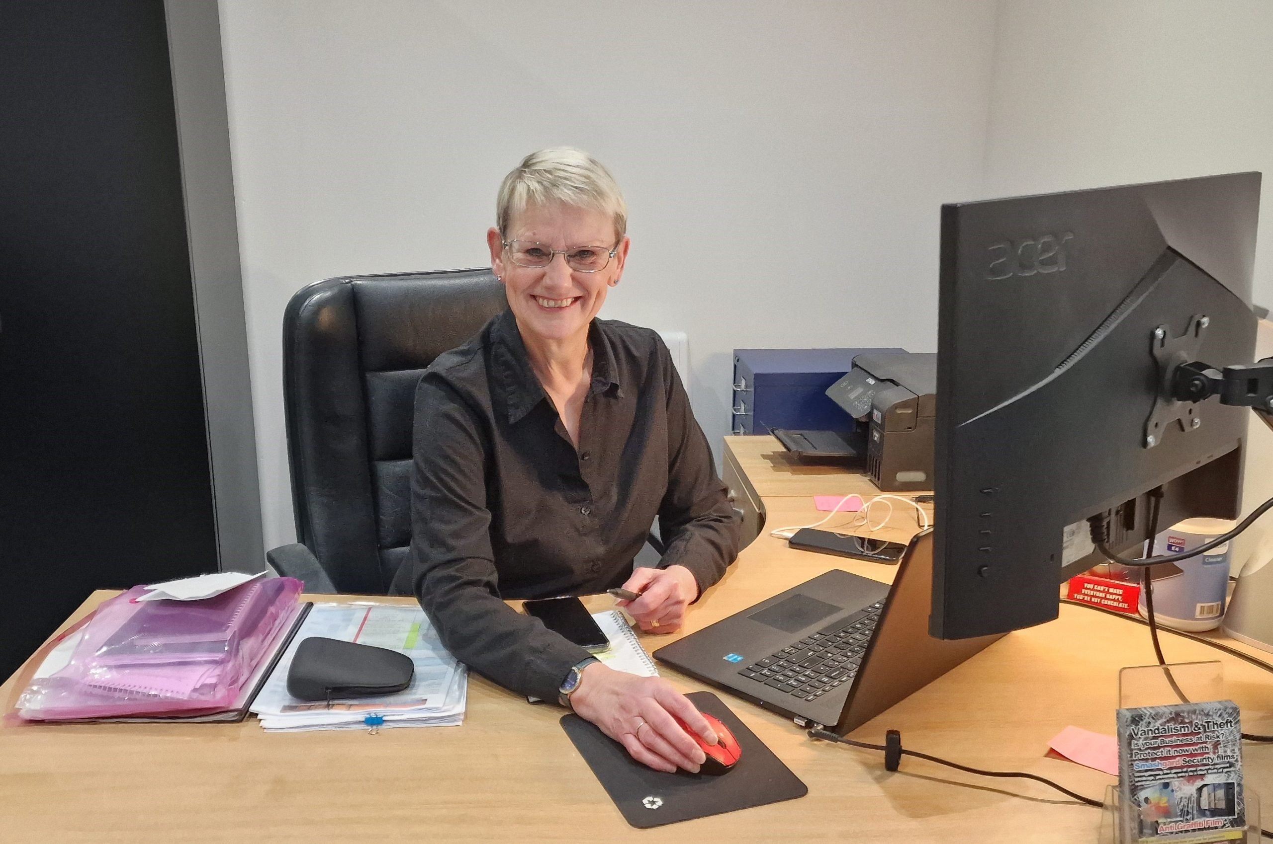 Our friendly office manager - Lynne